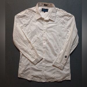 Roar Signature White On White Mens Large Long Sleeve